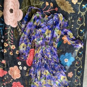 Purple Dress with floral design